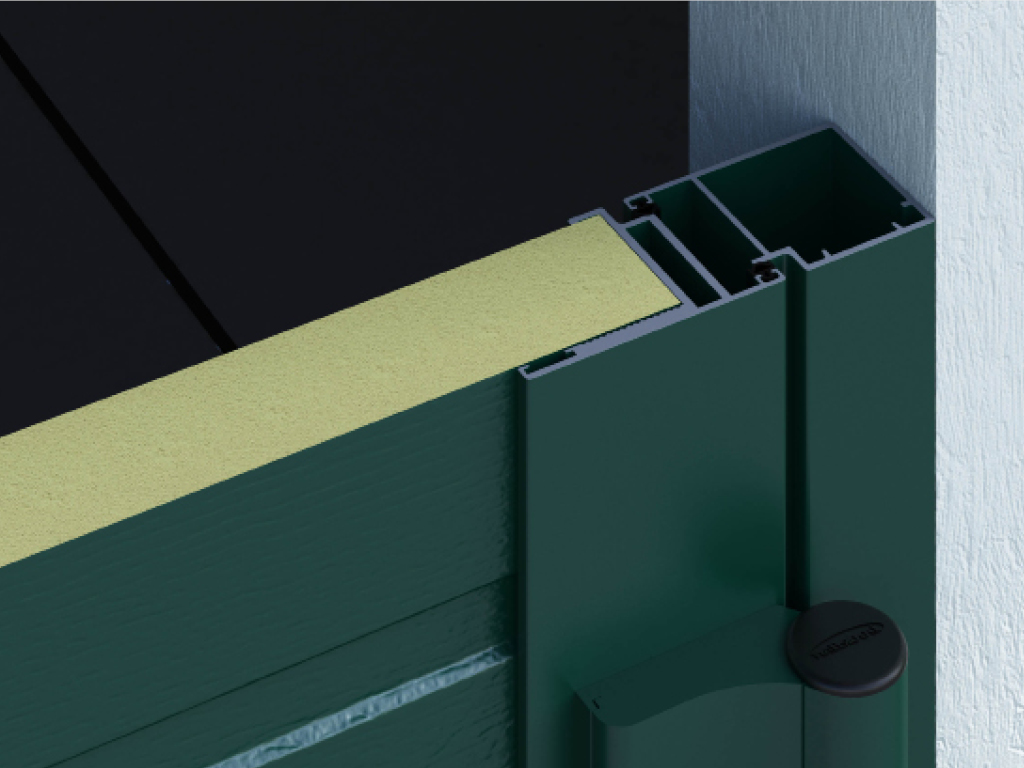 Bo'yalgan alyuminiy profillardan tayyorlangan ramka.